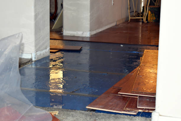 Professional Emergency Water Damage Restoration technician working in Brookfield, OH